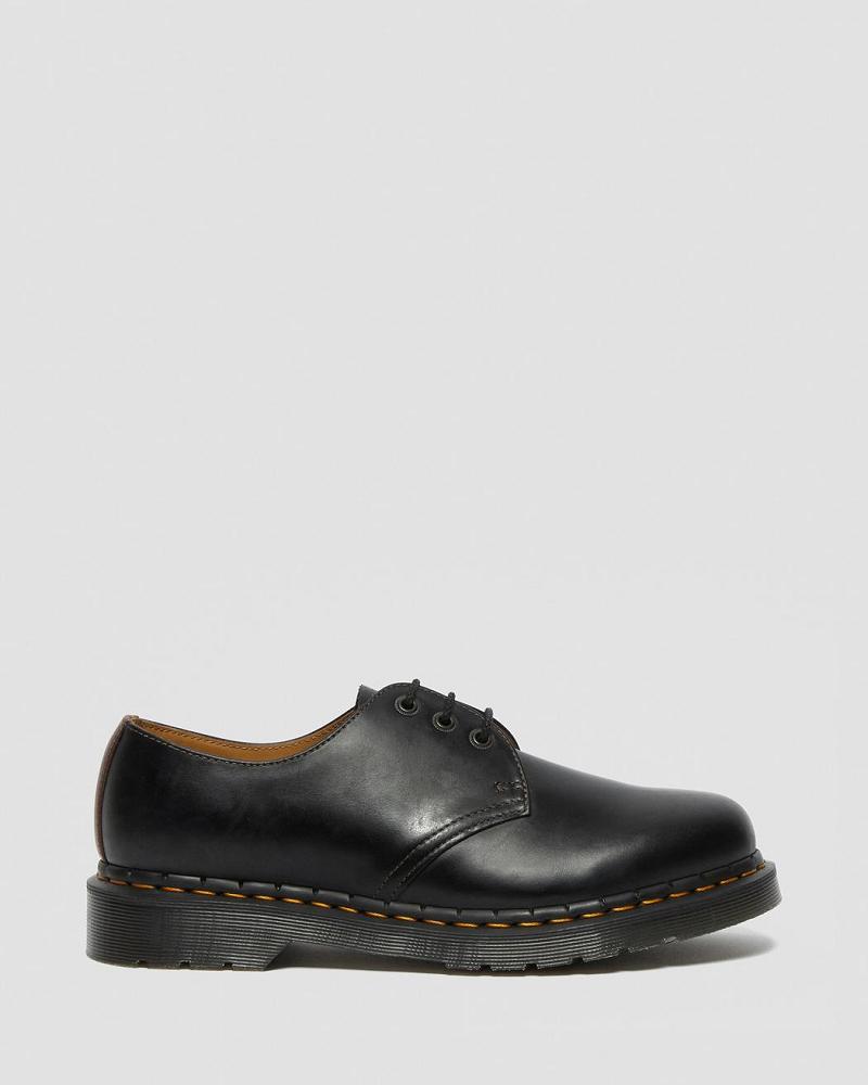 Dr Martens 1461 Men's Abruzzo Læder Oxford Sko Herre Sort Brune | DK 598DFM